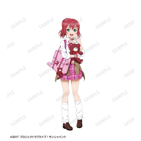 "Love Live! Sunshine!!" Original Illustration: Ruby Kurosawa in "Gal" School Uniform—Large Acrylic Keychain with Her Name