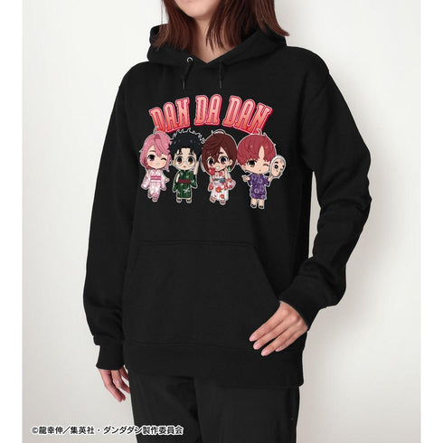 "Dandadan" Group Chibi Characters Summer Festival Ver. Unisex Pullover Hoodie