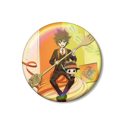 《家庭教师Hitman REBORN!》全新绘制 里邦&泽田纲吉 餐具版 75mm极光徽章