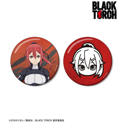 "BLACK TORCH" Ichika Kishimojin 75mm Pin Badge 2-Piece Set