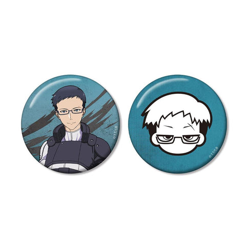 "BLACK TORCH" Reiji Kirihara 75mm Pin Badge 2-Piece Set