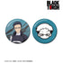 "BLACK TORCH" Reiji Kirihara 75mm Pin Badge 2-Piece Set
