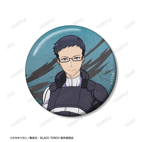 "BLACK TORCH" Reiji Kirihara 75mm Pin Badge 2-Piece Set