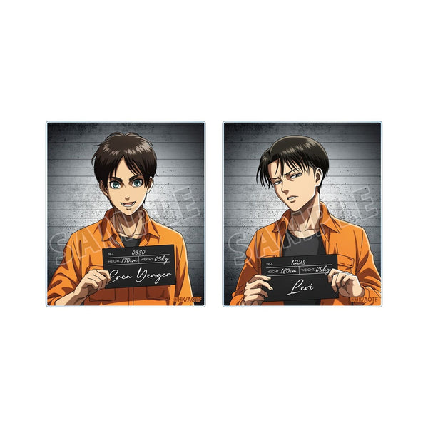 《进击的巨人》全新绘制 艾伦&利威尔 囚犯版 亚克力卡2张套装