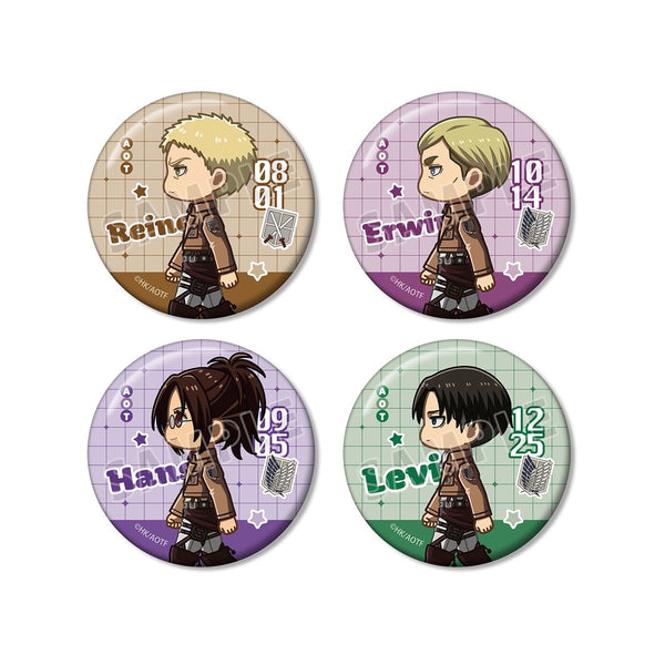 『進撃の巨人』ちびとこ 缶バッジ4個セット ver.B