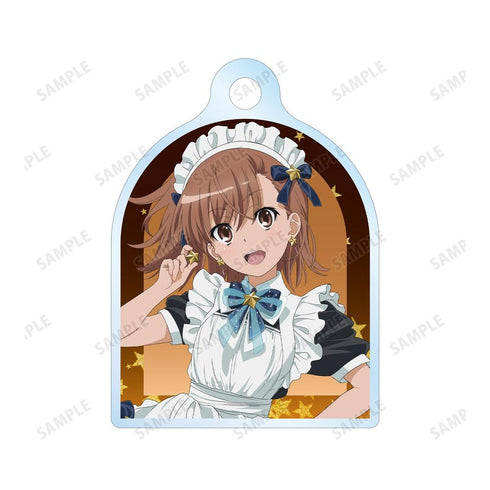 『とある科学の超電磁砲T』描き下ろし 御坂美琴 星空メイドver. 2連ワイヤーアクリルキーホルダー