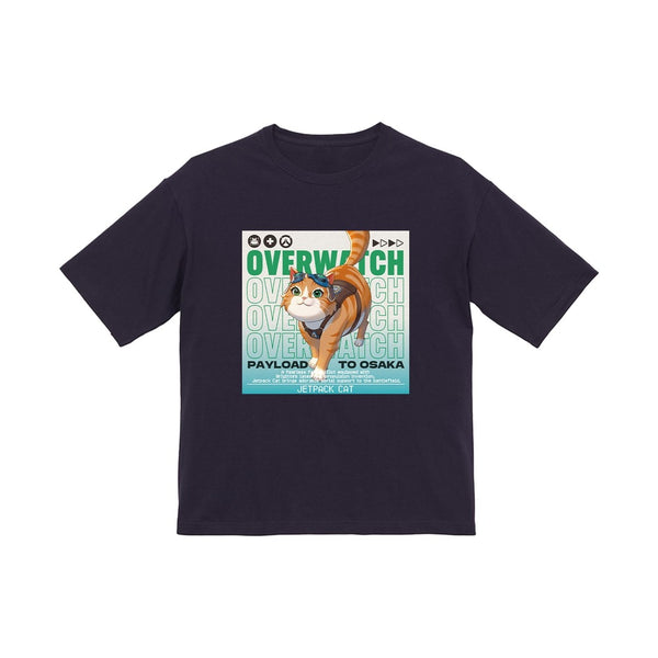 『オーバーウォッチ』描き下ろし ジェットパック・キャット 旅行ver. BIGシルエットTシャツユニセックス