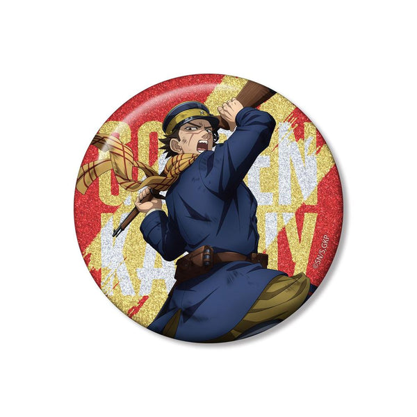 『ゴールデンカムイ』描き下ろし 杉元佐一 戦う背中ver. 75mmグリッター缶バッジ