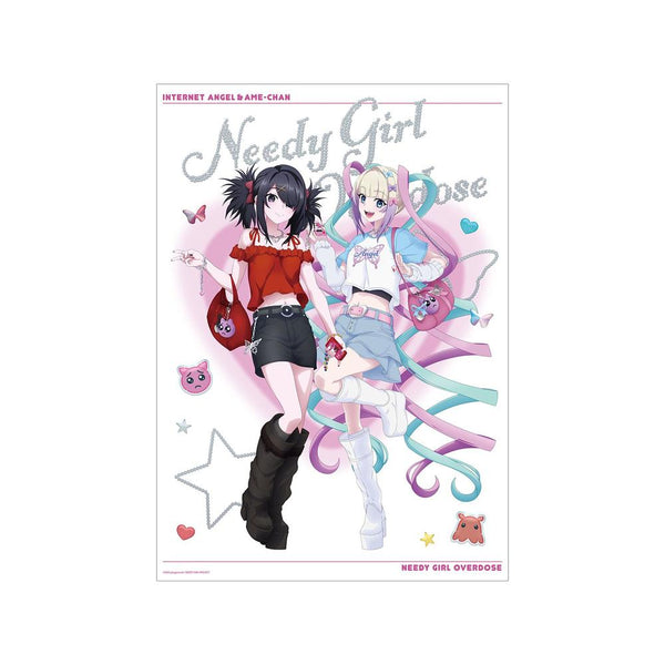 『NEEDY GIRL OVERDOSE』描き下ろし 超てんちゃん&あめちゃん Y2Kファッションver. A3マットポスター