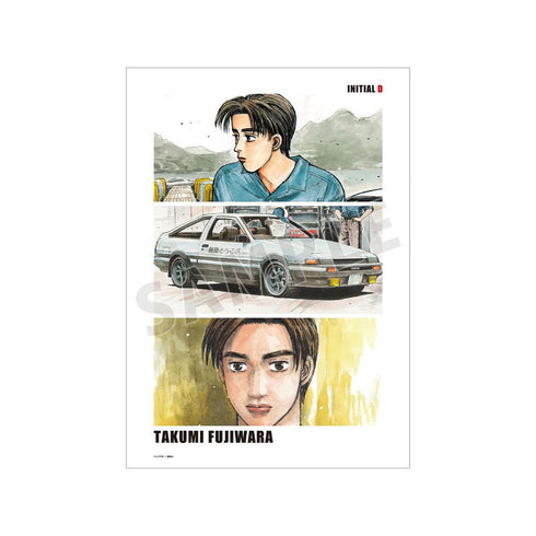 『原作頭文字D』藤原拓海 原作カラーイラスト A3マットポスター