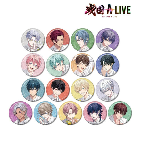 『戦国 A LIVE』描き下ろし 3周年衣装ver. トレーディンググリッター缶バッジ(単位/BOX)