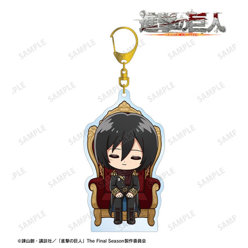 "Attack on Titan" Mikasa Chibi Character: "Throne of Dreams" Ver. BIG Acrylic Keychain