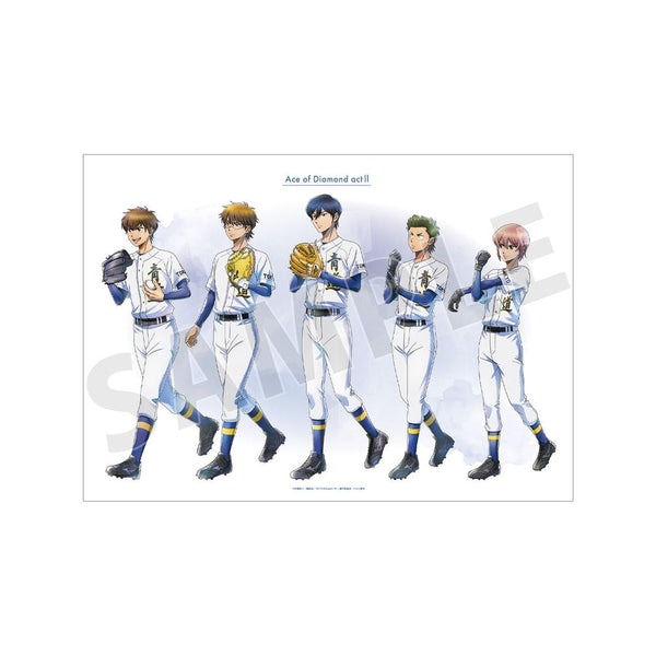 『ダイヤのA actII -Second Season-』描き下ろし 集合 歩み・ユニフォームver. A3マット加工ポスター