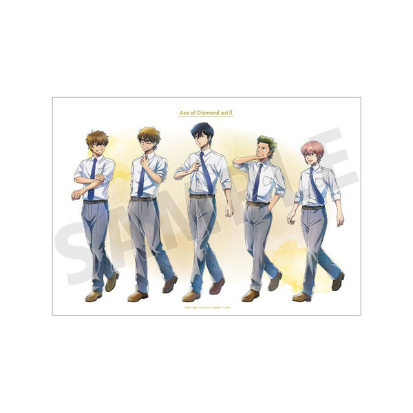 『ダイヤのA actII -Second Season-』描き下ろし 集合 歩み・制服ver. A3マット加工ポスター