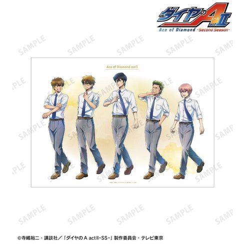 『ダイヤのA actII -Second Season-』描き下ろし 集合 歩み・制服ver. A3マット加工ポスター