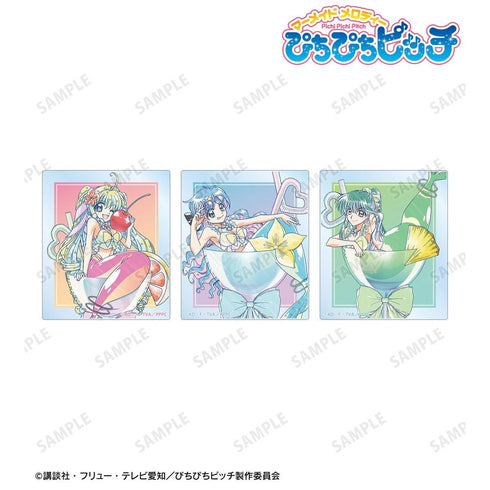"Pichi Pichi Pitch" Original Illustration: Cocktail Glass Ver. Ani-Art Clear Label Acrylic Card 3-Piece Set Ver. B