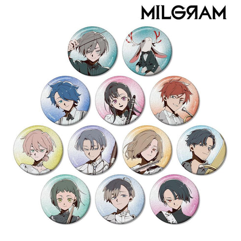 『MILGRAM -ミルグラム-』しづさんイラスト オーケストラver. トレーディンググリッター缶バッジ(単位/BOX)