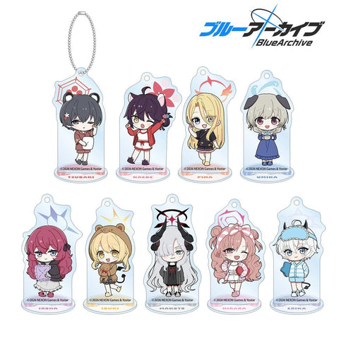"Blue Archive" Trading Chibi Character Acrylic Stand Keychains (Sold by the box)
