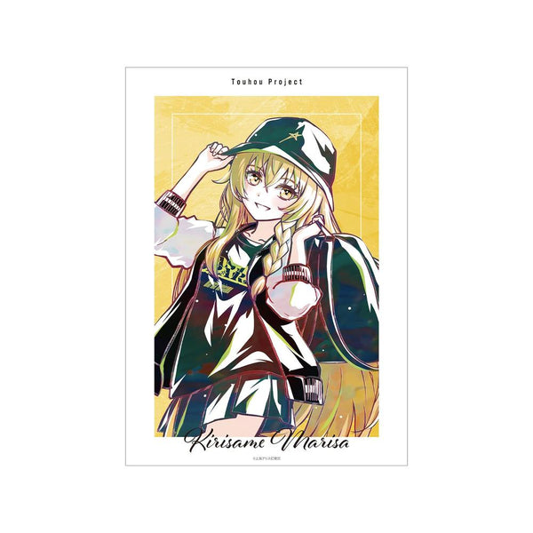 『東方Project』松本能人イラスト 霧雨魔理沙 現代風ファッションver. Ani-Art A3マット加工ポスター