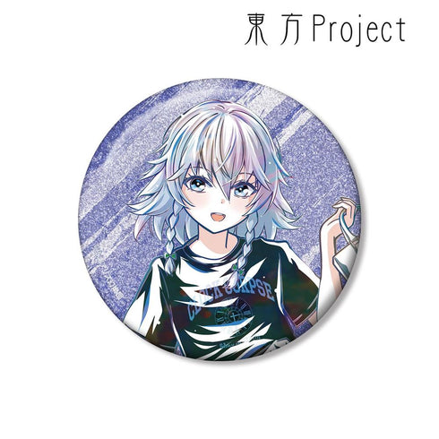 『東方Project』松本能人イラスト 十六夜咲夜 現代風ファッションver. Ani-Art 75mmグリッター缶バッジ
