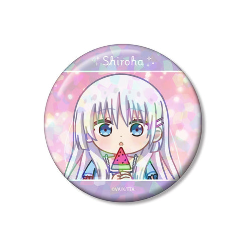 『Summer Pockets』鳴瀬しろは ゆるコマ 75mmホログラム缶バッジ ver.B