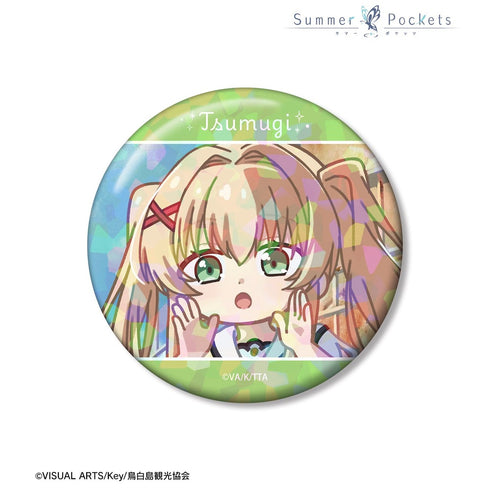 『Summer Pockets』紬ヴェンダース ゆるコマ 75mmホログラム缶バッジ ver.A