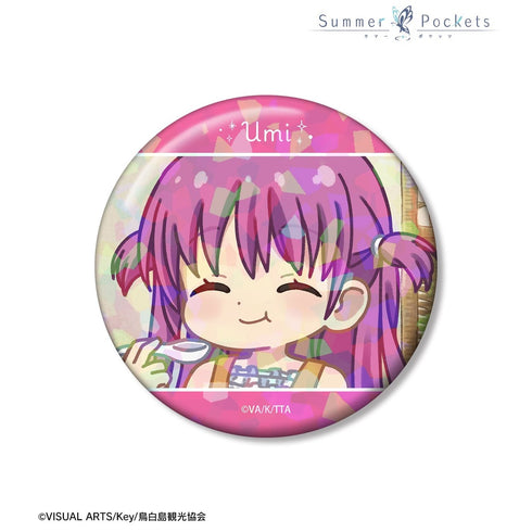 『Summer Pockets』加藤うみ ゆるコマ 75mmホログラム缶バッジ ver.B