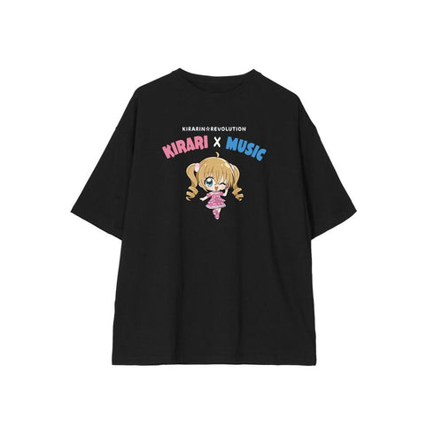 『きらりん☆レボリューション』月島きらり ちびキャラ 音楽ver. BIGシルエットTシャツユニセックス