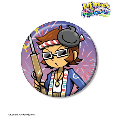 『pop'n music High☆Cheers!!』描き下ろし MZD 夏祭りver. 75mm缶バッジ