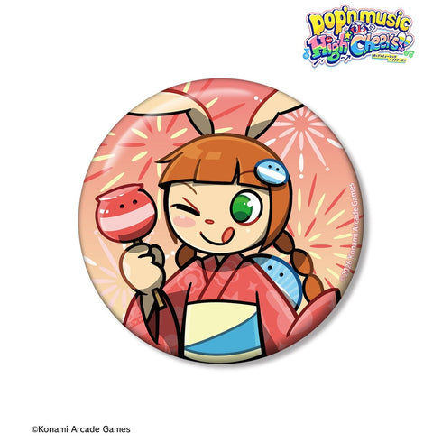 『pop'n music High☆Cheers!!』描き下ろし ミミ 夏祭りver. 75mm缶バッジ