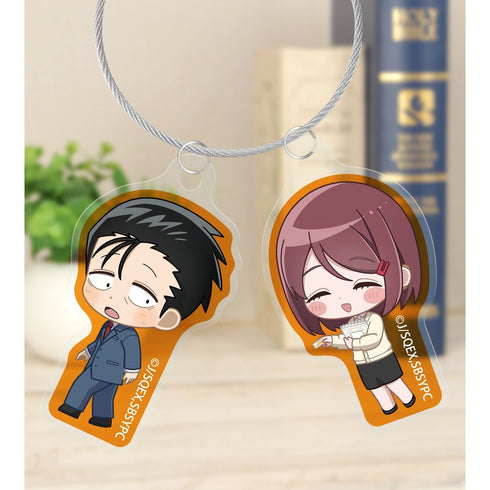 『スーパーの裏でヤニ吸うふたり』佐々木&山田 if ふたりが同じ職場だったらver. ちびキャラ 2連ワイヤーアクリルキーホルダー ver.A