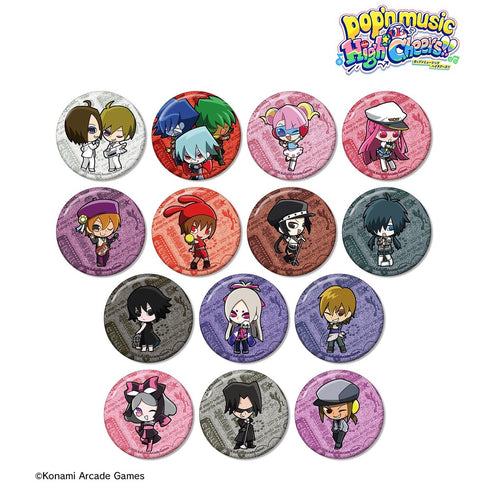 『pop'n music High☆Cheers!!』トレーディング ちびキャラ vol.1 グリッター缶バッジ(単位/BOX)
