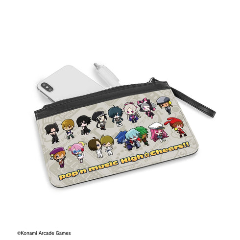 『pop'n music High☆Cheers!!』ちびキャラ vol.1 PUレザーフラットポーチ
