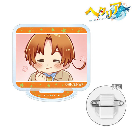 『ヘタリア World★Stars』イタリア ゆるコマ アクリルスタンドマルチバッジ