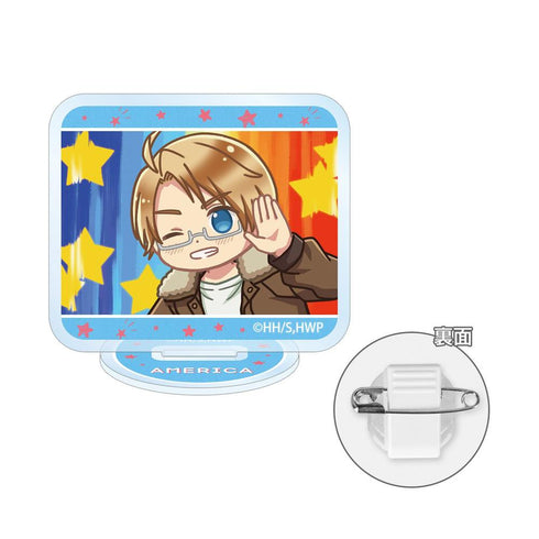 『ヘタリア World★Stars』アメリカ ゆるコマ アクリルスタンドマルチバッジ