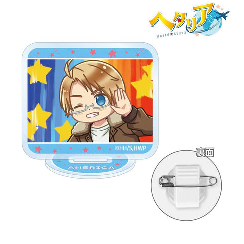 『ヘタリア World★Stars』アメリカ ゆるコマ アクリルスタンドマルチバッジ