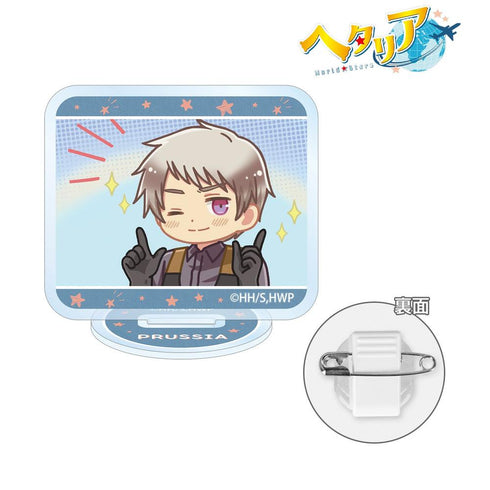 『ヘタリア World★Stars』プロイセン ゆるコマ アクリルスタンドマルチバッジ