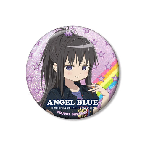 『魔法少女まどか☆マギカ〈ワルプルギスの廻天〉』ANGEL BLUEコラボ 描き下ろし 暁美ほむら 75mmホログラム缶バッジ