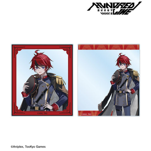 "HUNDRED LINE -Final Defense Academy-" Illustration by Karasu BTK: Takumi Sumino (Military Ver.) 2-Card Acrylic Set - Collaboration with "The Karaoke Ironman"