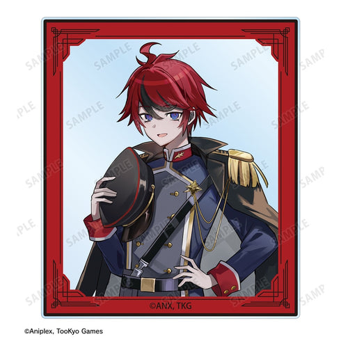 "HUNDRED LINE -Final Defense Academy-" Illustration by Karasu BTK: Takumi Sumino (Military Ver.) 2-Card Acrylic Set - Collaboration with "The Karaoke Ironman"
