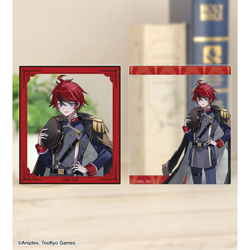 "HUNDRED LINE -Final Defense Academy-" Illustration by Karasu BTK: Takumi Sumino (Military Ver.) 2-Card Acrylic Set - Collaboration with "The Karaoke Ironman"