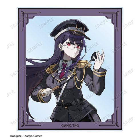 "HUNDRED LINE -Final Defense Academy-" Illustration by Karasu BTK: Hiruko Shizuhara (Military Ver.) 2-Card Acrylic Set - Collaboration with Karaoke no Tetsujin