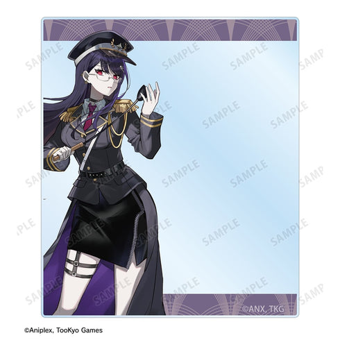 "HUNDRED LINE -Final Defense Academy-" Illustration by Karasu BTK: Hiruko Shizuhara (Military Ver.) 2-Card Acrylic Set - Collaboration with Karaoke no Tetsujin