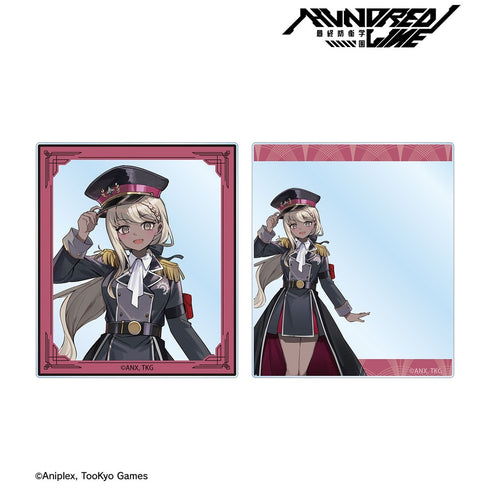 『HUNDRED LINE -最終防衛学園-』カラスBTKさんイラスト 川奈つばさ ミリタリーver. アクリルカード2枚セット カラオケの鉄人 コラボ