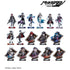 "HUNDRED LINE -Final Defense Academy-" Illustration by Karasu BTK, Military Ver. Trading Acrylic Stand, "Karaoke Tetsujin" Collaboration (Unit/BOX)