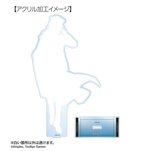 『HUNDRED LINE -最終防衛学園-』カラスBTKさんイラスト 蒼月衛人 ミリタリーver. 特大アクリルスタンド カラオケの鉄人 コラボ