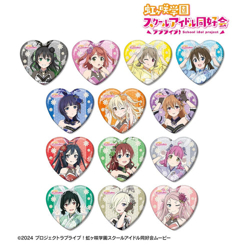 "Love Live! Nijigasaki Academy School Idol Club" Original Art: Japanese Bunny Ver. Trading Heart-Shaped Pin Badges (Sold by Box)