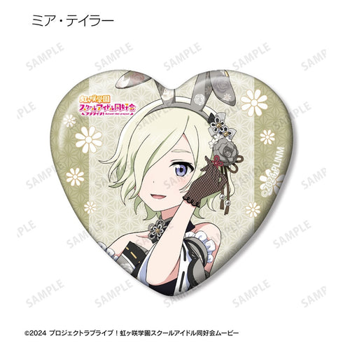 "Love Live! Nijigasaki Academy School Idol Club" Original Art: Japanese Bunny Ver. Trading Heart-Shaped Pin Badges (Sold by Box)