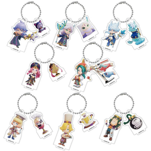 『ファンタジーライフi グルグルの竜と時をぬすむ少女』仲間キャラクタートレーディングアクリル2連キーホルダースタンド Vol.2【BOX】