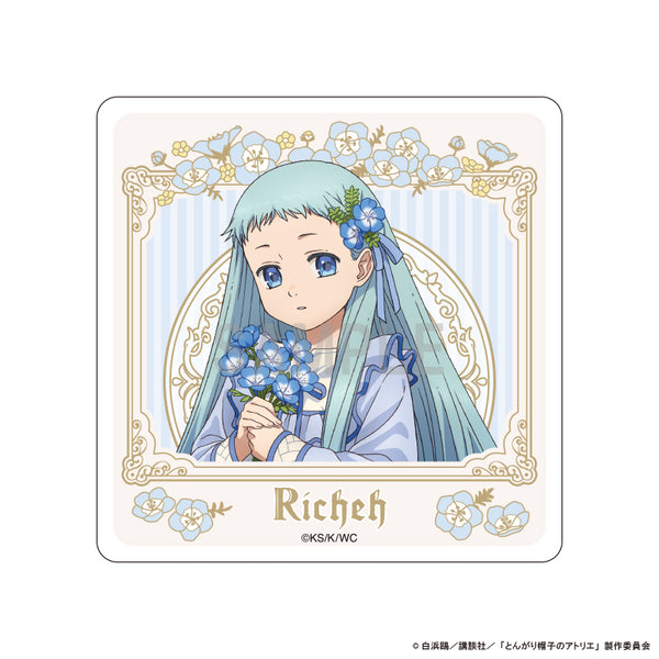 "The Atelier of the Pointed Hat" Acrylic Coaster: Riche Dress-Up & Flower Ver.